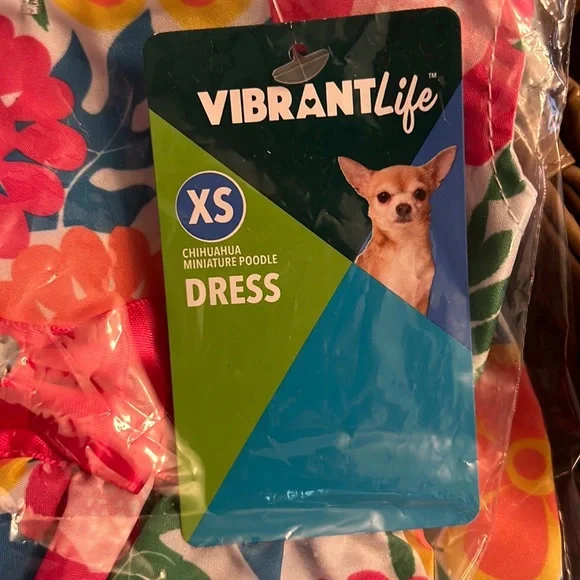 NWT Vibrant Life Bright Floral Dog Dress Size XS (up to 10 pounds) - Picture 4 of 9